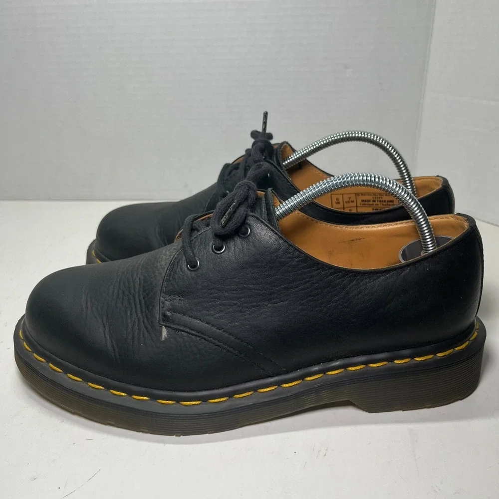 Dr. Martens 1461 For Life Men's 7 Black Leather Oxford Slip Resistant AW004